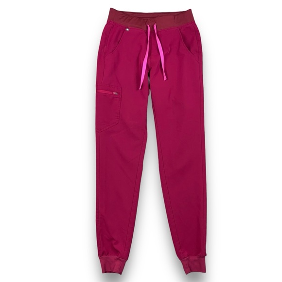 Figs Pants - Figs Zamora Jogger Scrub Pants Womens Size XS‎ TALL Dark Magenta W18SW2005T XS/T